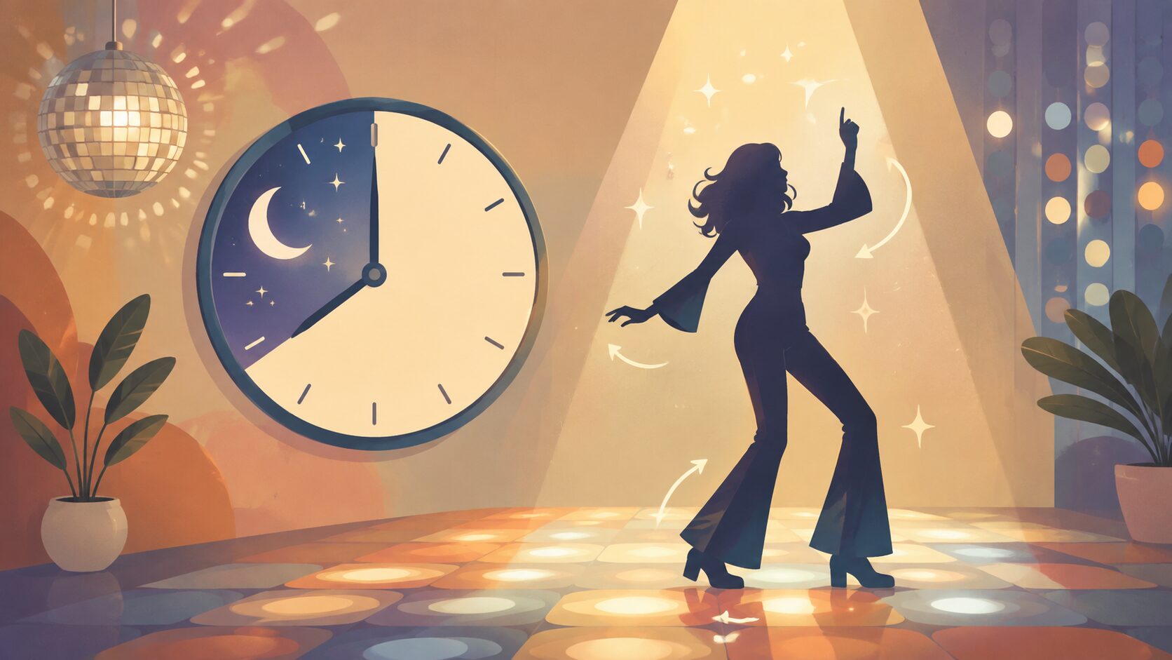 Dancing Queenでing形を学ぶイラスト