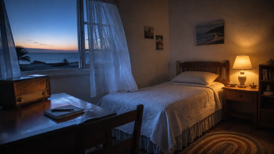 夕暮れの海が見える静かな部屋―ビーチ・ボーイズ「In My Room」のイメージ
