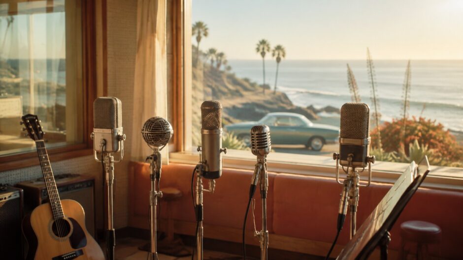 海を望むヴィンテージスタジオに並ぶ5本のマイク―ビーチ・ボーイズ名曲5選