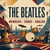 ビートルズのメンバーと代表曲を英語学習につなげる親記事のアイキャッチ