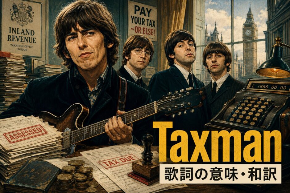 ジョージ・ハリスンとビートルズのTaxman歌詞解説アイキャッチ