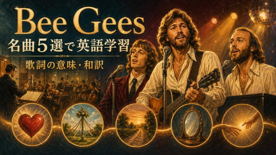 ビージーズの名曲5選で歌詞の意味と和訳を学ぶ親記事アイキャッチ