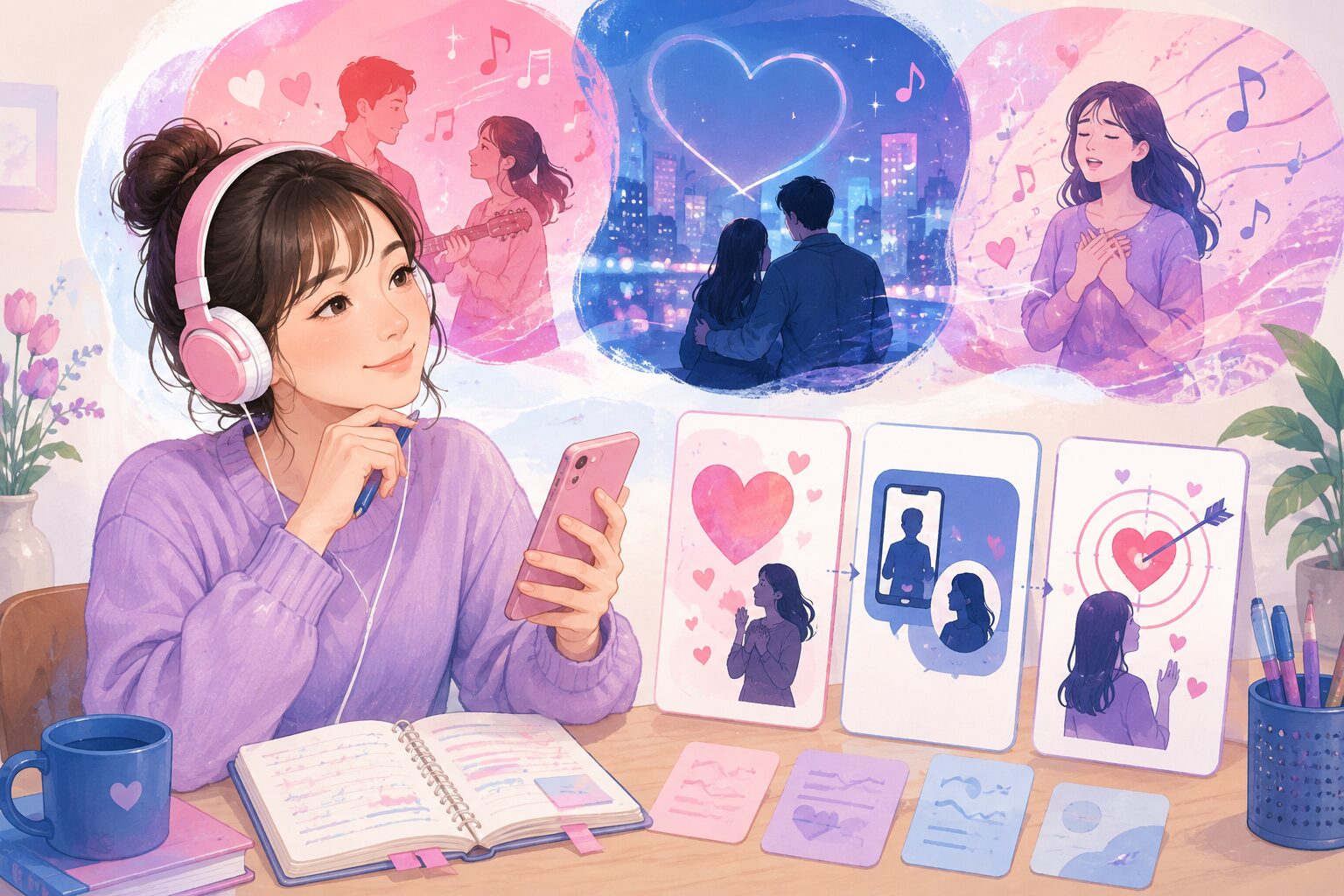 カーリー・レイ・ジェプセンの歌詞で英語を学ぶイラスト