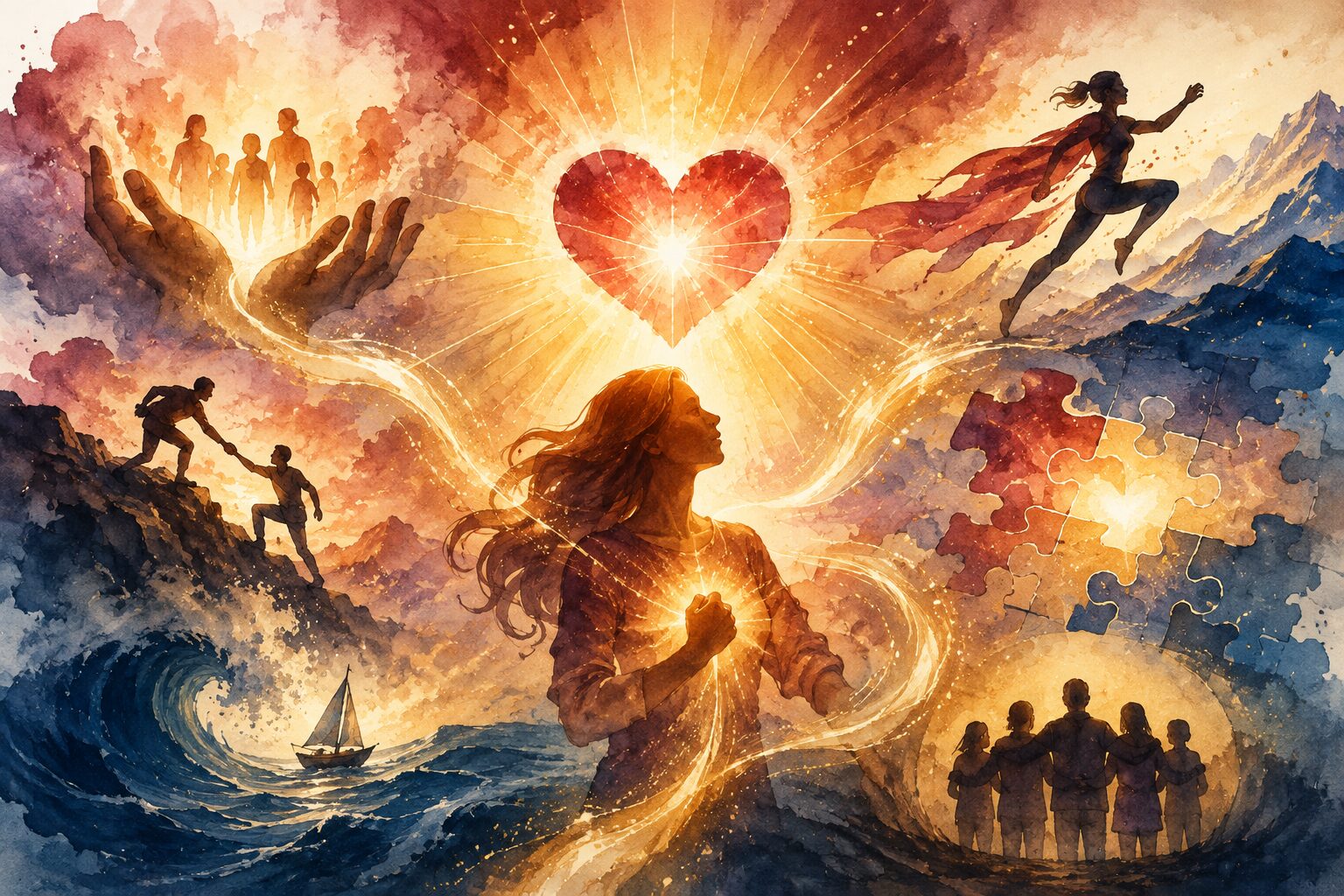 The Power of Loveの英語表現をイメージする学習イラスト