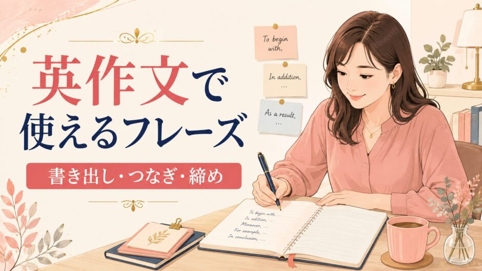 英作文で使えるフレーズ 書き出し・つなぎ・締め