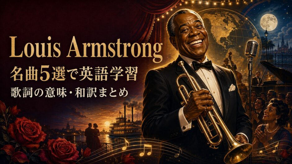 ルイ・アームストロングの名曲5選で歌詞の意味・和訳と英語を学ぶ