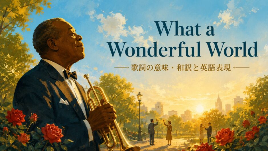 ルイ・アームストロング What a Wonderful World 歌詞の意味・和訳と英語表現