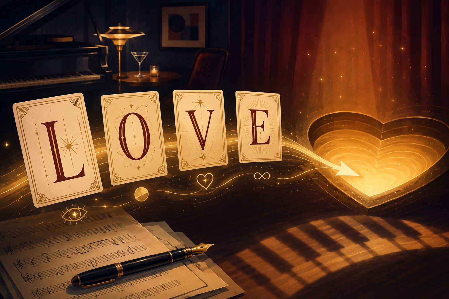 L O V Eの4文字が愛のイメージにつながる記事内イラスト