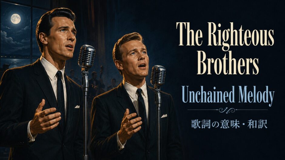 ライチャス・ブラザーズの二人がステージで歌うUnchained Melody歌詞の意味・和訳のアイキャッチ