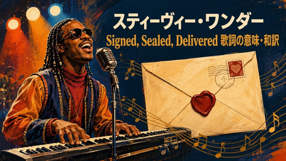 スティーヴィー・ワンダーのSigned Sealed Deliveredの歌詞の意味と和訳を学ぶアイキャッチ