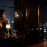 夜のラウンジで大切な人を待つ女性 - Saving All My Love for You 英語学習