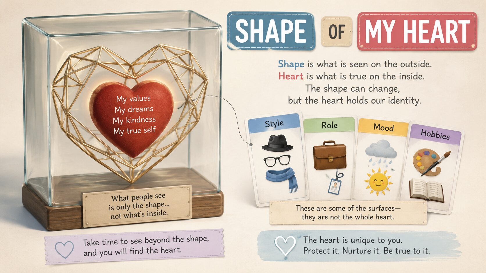 shape・of・heartを視覚化した英語学習イラスト