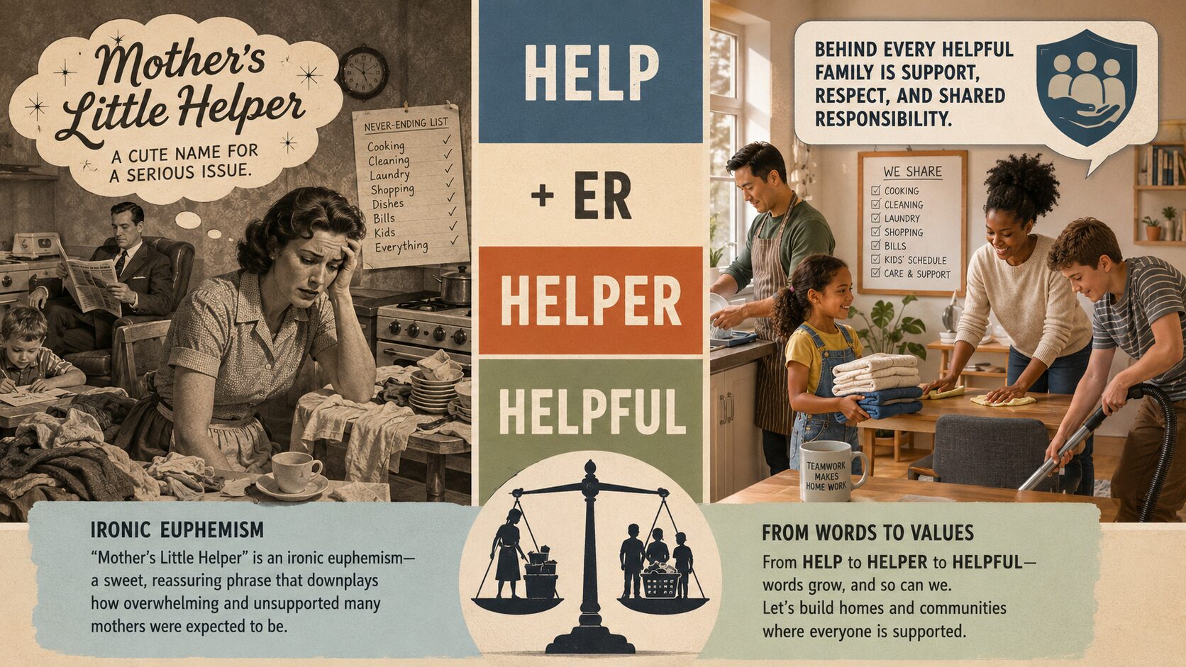 help・helper・helpfulの語族と支援のイメージ