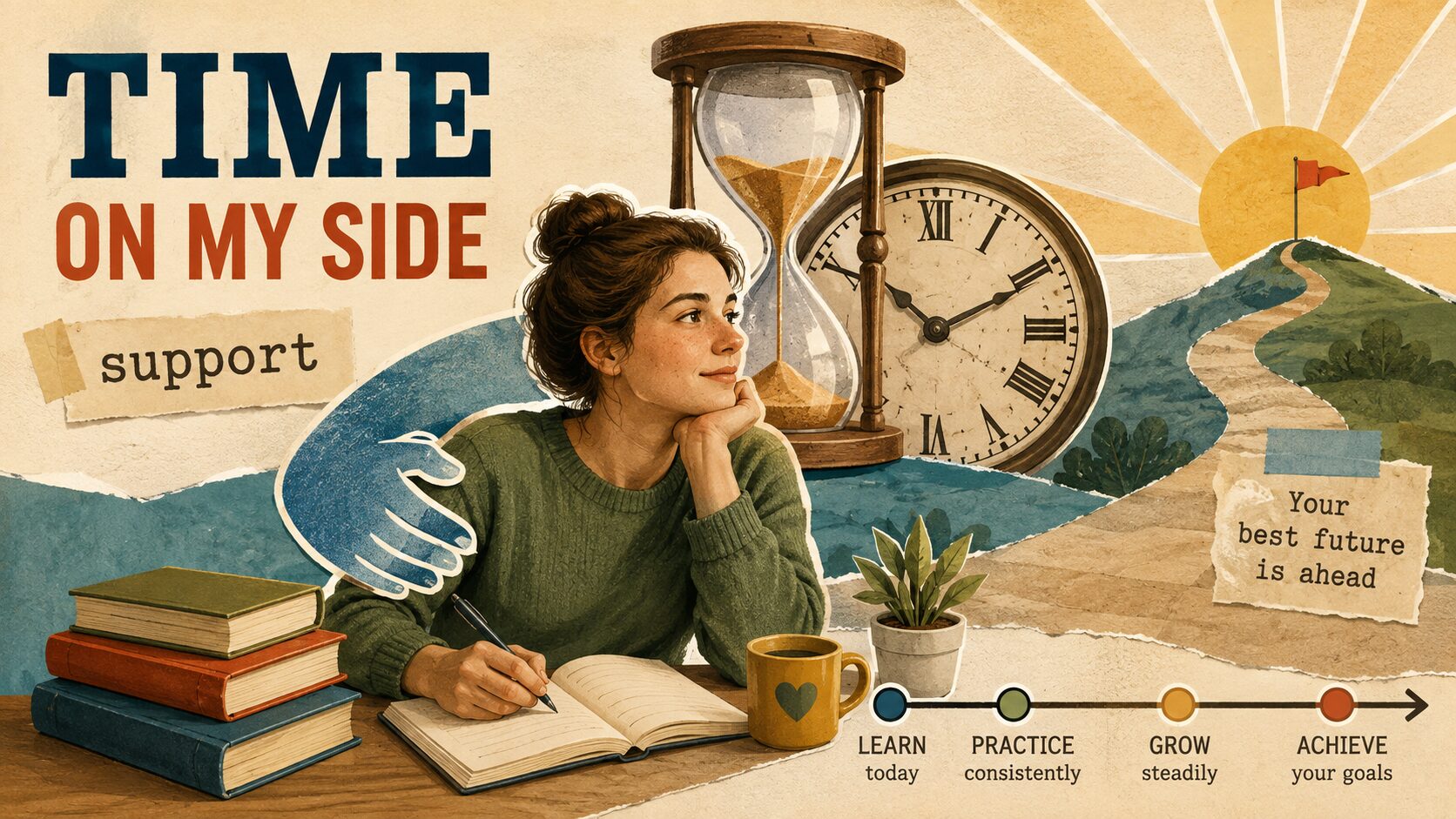 Time is on my sideとon my sideの支えるイメージ