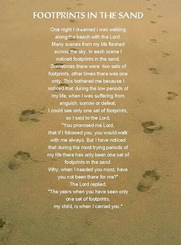 FOOTPRINTS IN THE SAND