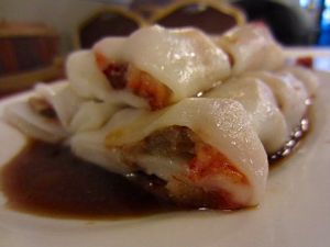 Rice rolls with shrimps or Char Siu