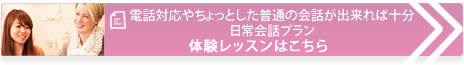 電話対応やちょっとした普通の会話が出来れば十分！日常会話プラン
体験レッスンをお申込み