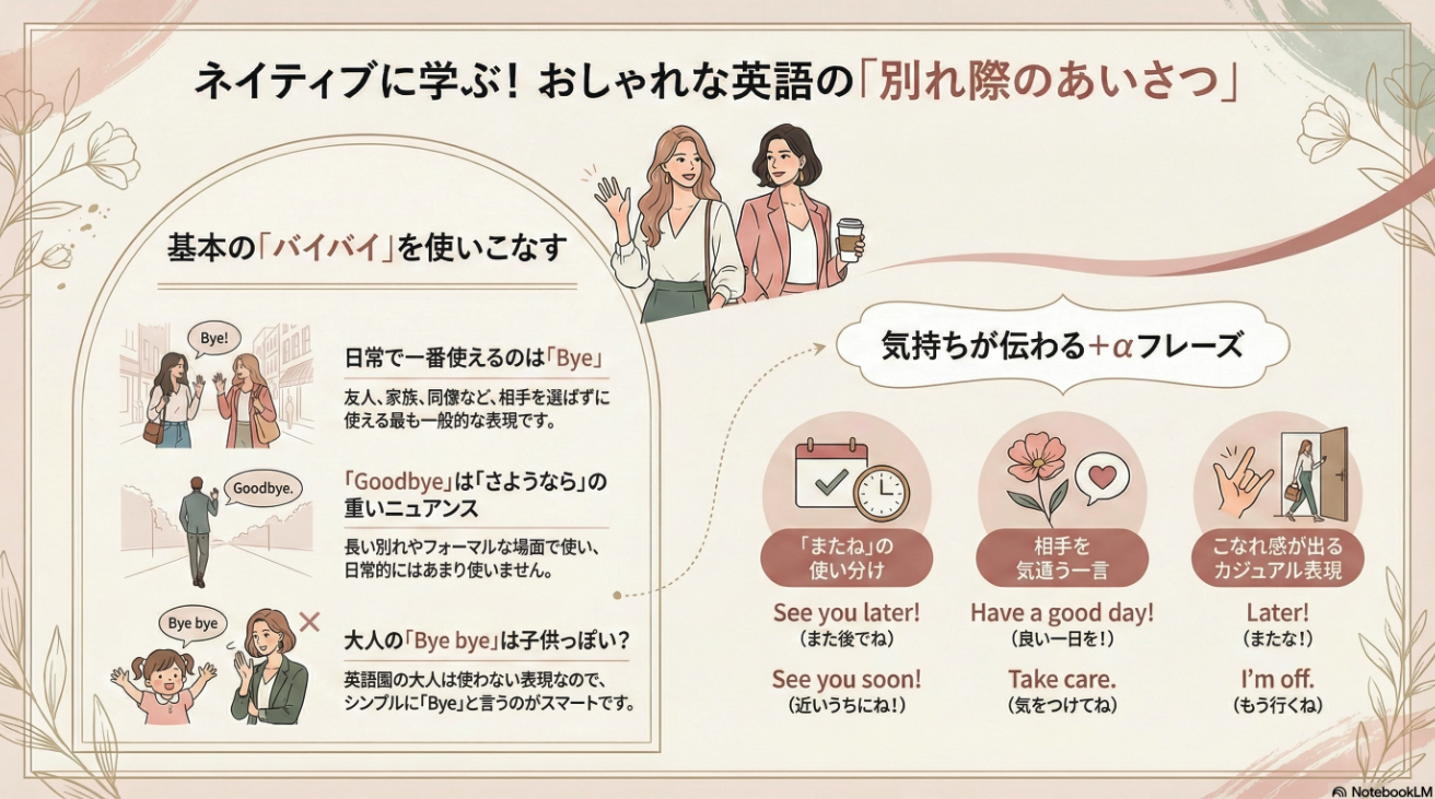 バイバイ・じゃあまたねの英語表現｜ネイティブが使う別れ際の挨拶をシーン別に解説 | b わたしの英会話 - 女性のためのマンツーマン英会話