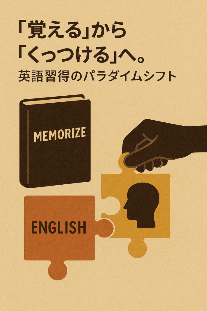 「覚える」から「くっつける」へ。英語習得のパラダイムシフト