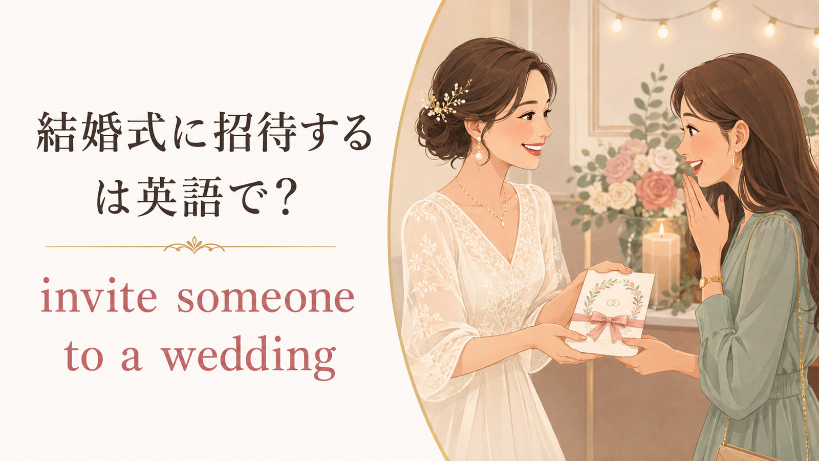 結婚式に招待する英語を示すアイキャッチ