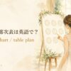 結婚式の席次表 seating chart・table plan