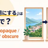 「不透明にする」は英語で？アイキャッチ