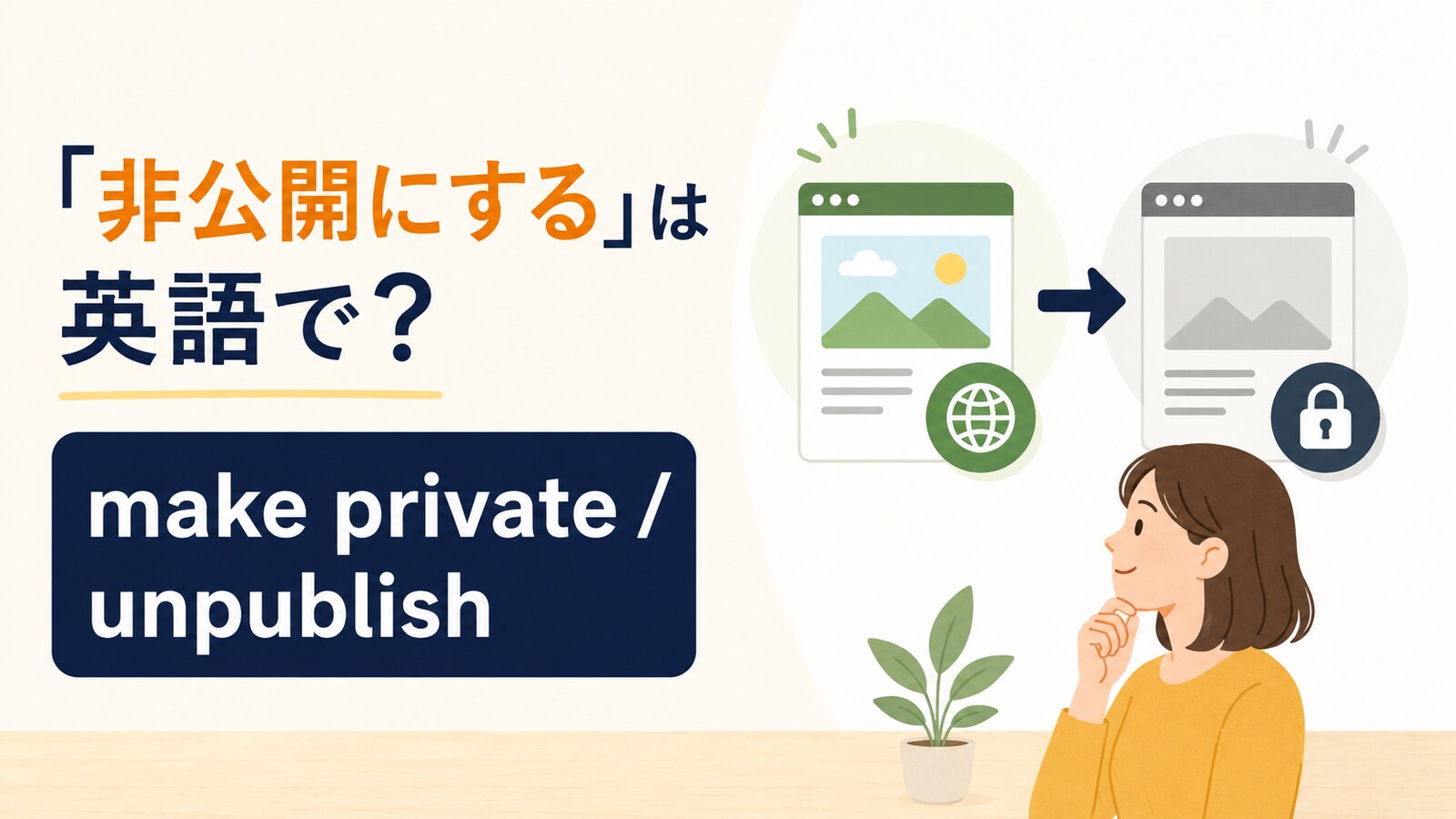 非公開にするの英語表現と使い分け