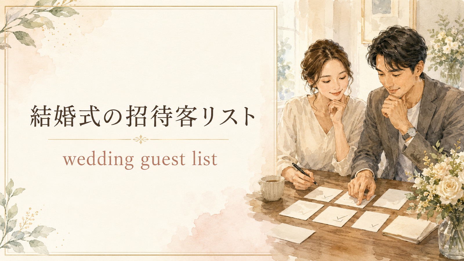「結婚式の招待客リスト」は英語で？guest list・finalize・cut downの使い方