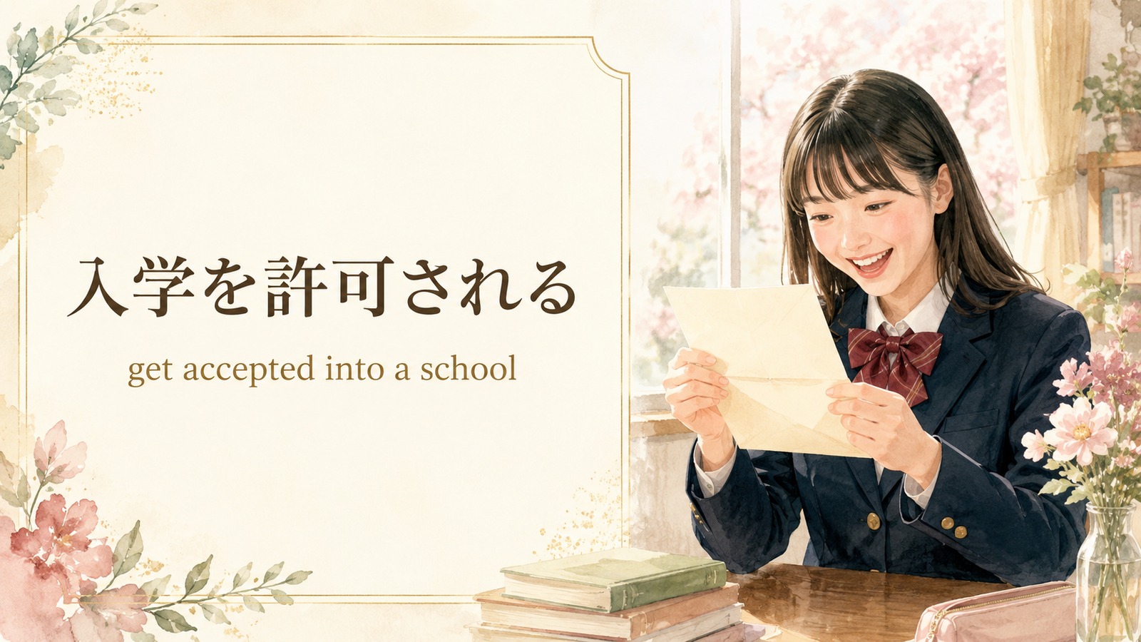 「入学を許可される」は英語で？get accepted・be admitted・enrollの違い