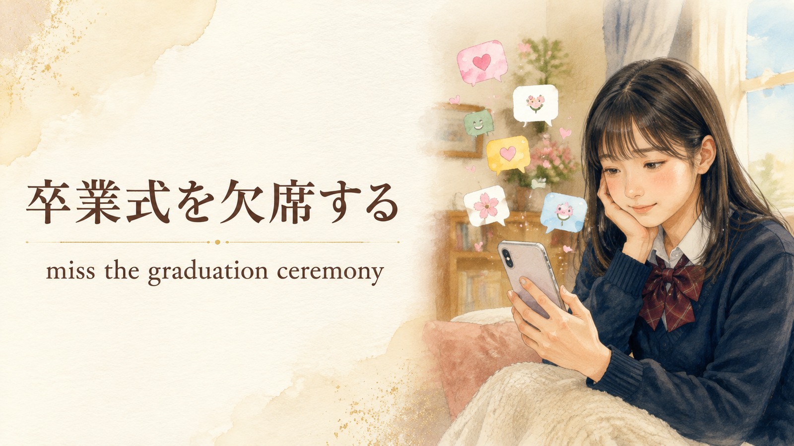 「卒業式を欠席する」は英語で？miss graduation・cannot attendの丁寧な伝え方