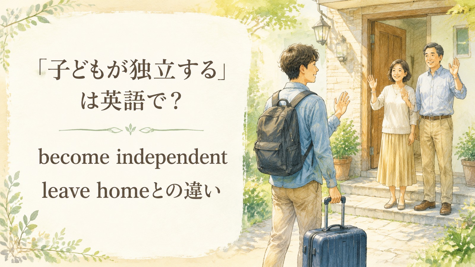 子どもが独立する英語のアイキャッチ画像