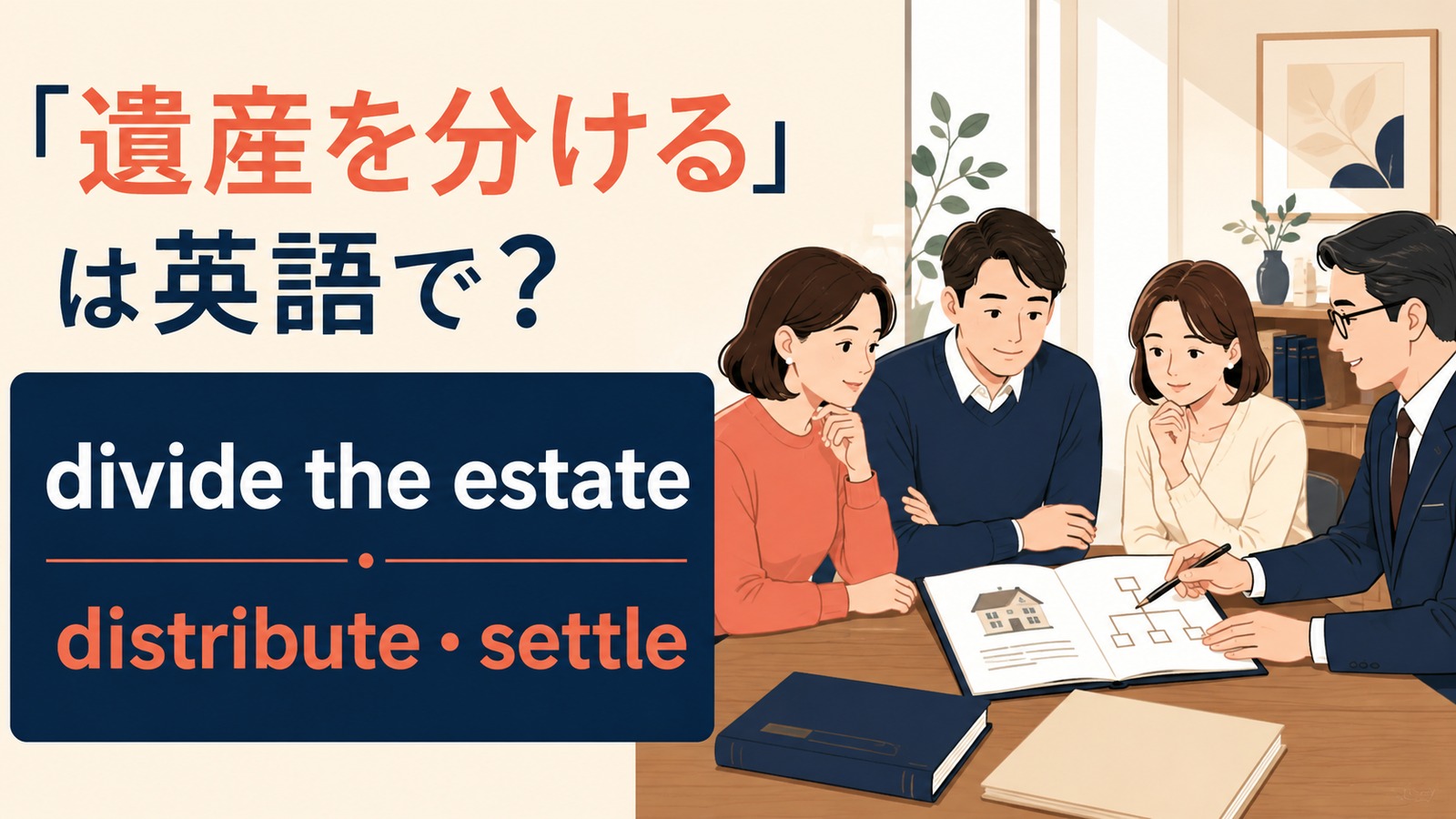 「遺産を分ける」は英語で？divide・distribute the estateの使い分け