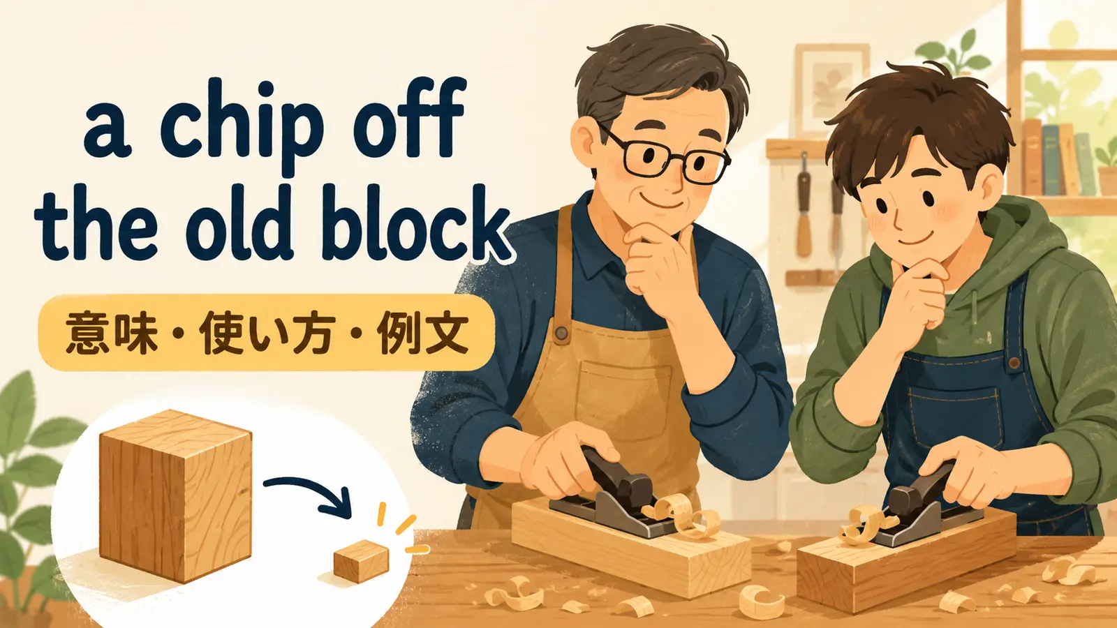 a chip off the old blockの意味は？「親によく似た子」の使い方と例文