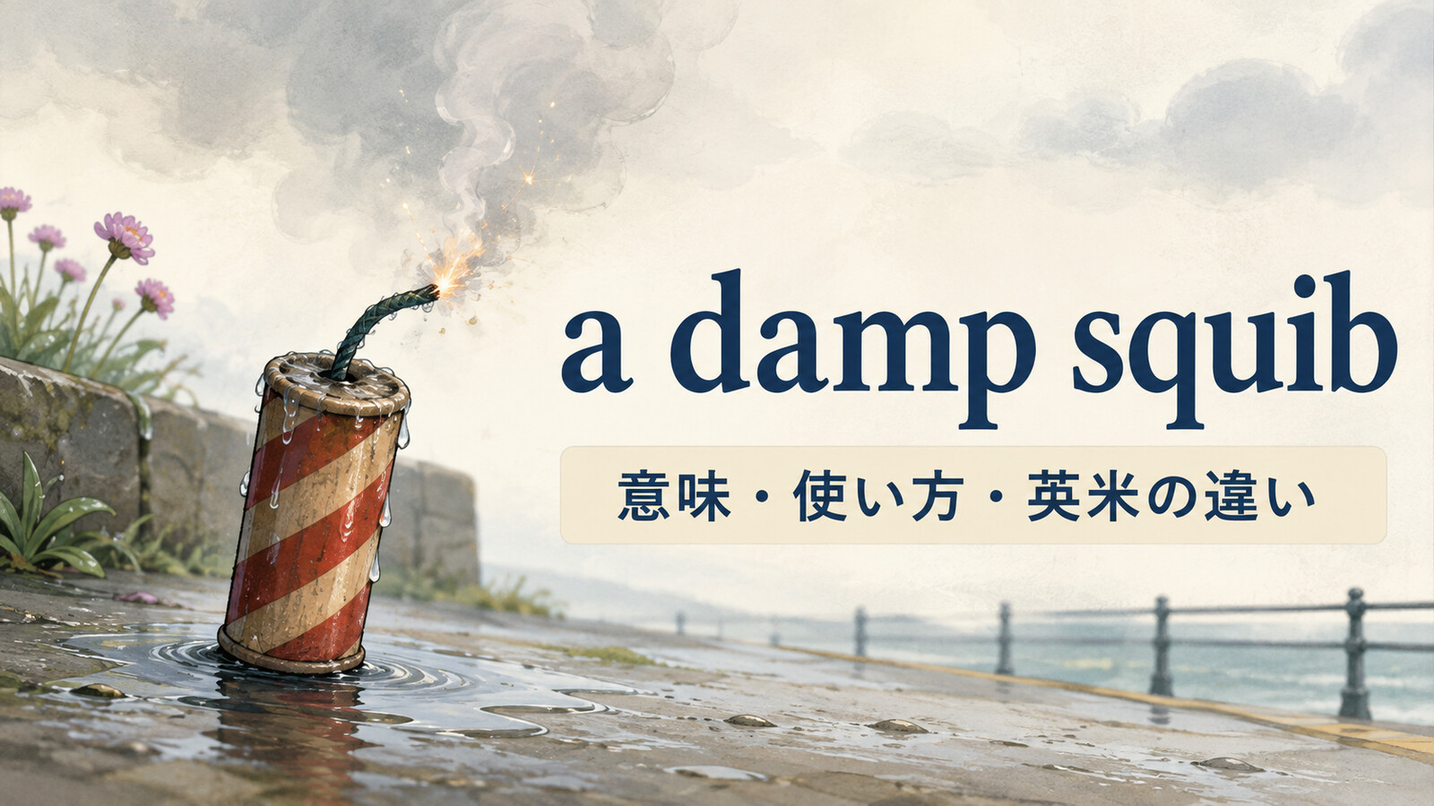 a damp squibの意味は？「期待外れ・拍子抜け」の使い方と例文