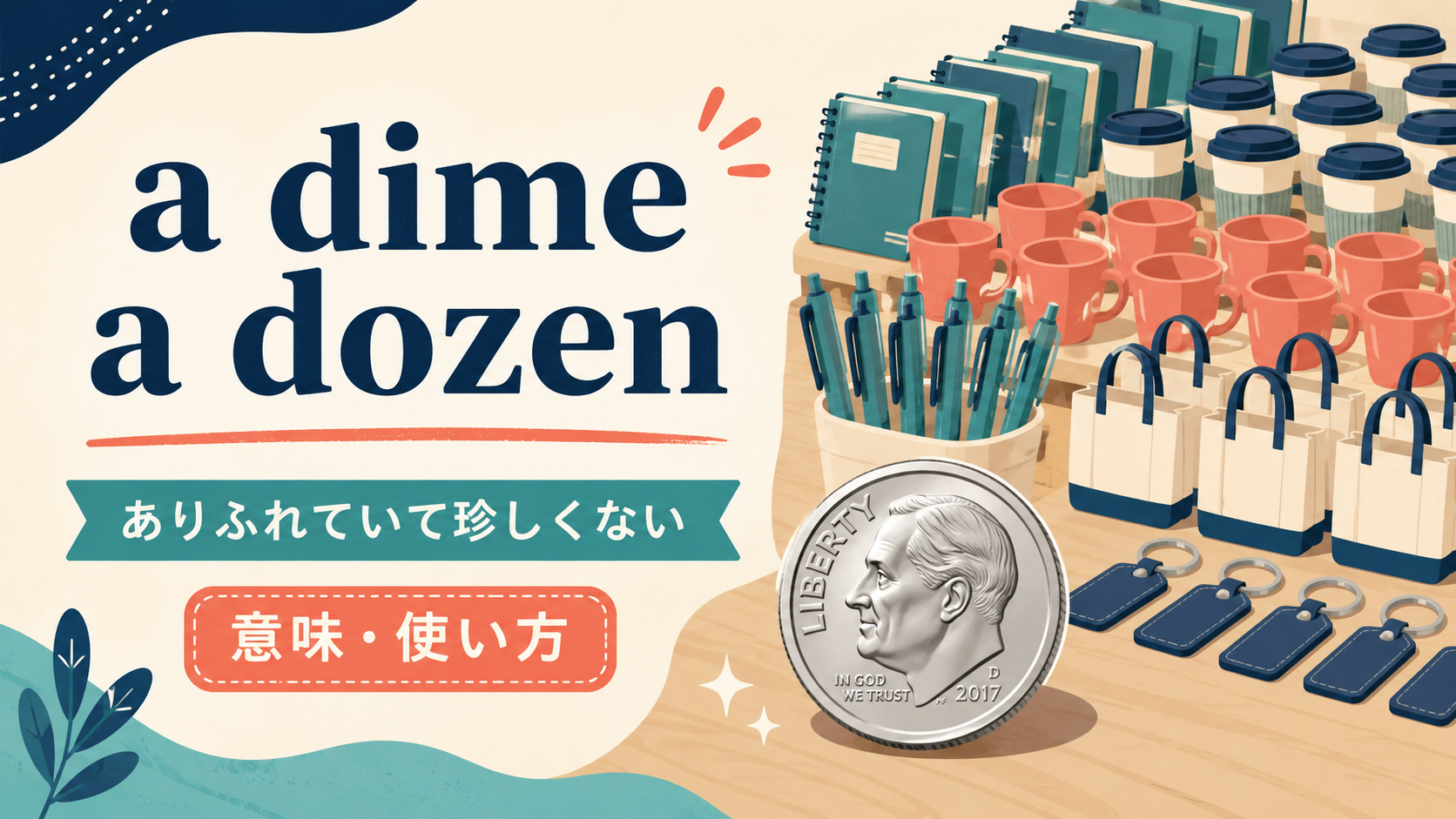 a dime a dozenの意味は「ありふれていて珍しくない」