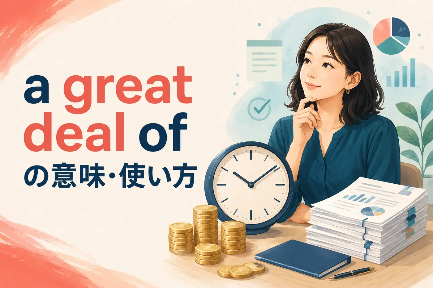 a great deal ofの意味は？a good deal of・a lot of・manyとの違い
