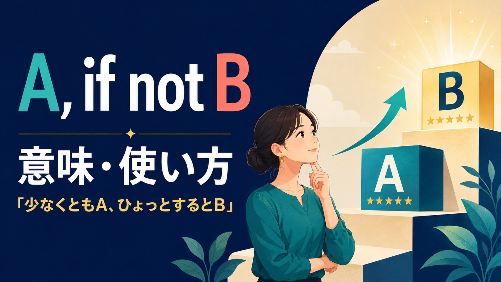 A, if not Bの意味は？「少なくともA、ひょっとするとB」の使い方と語順