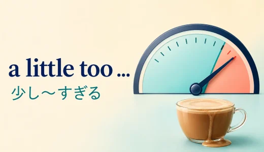 a little tooの意味は？very・too・a bit tooとの違いと使い方