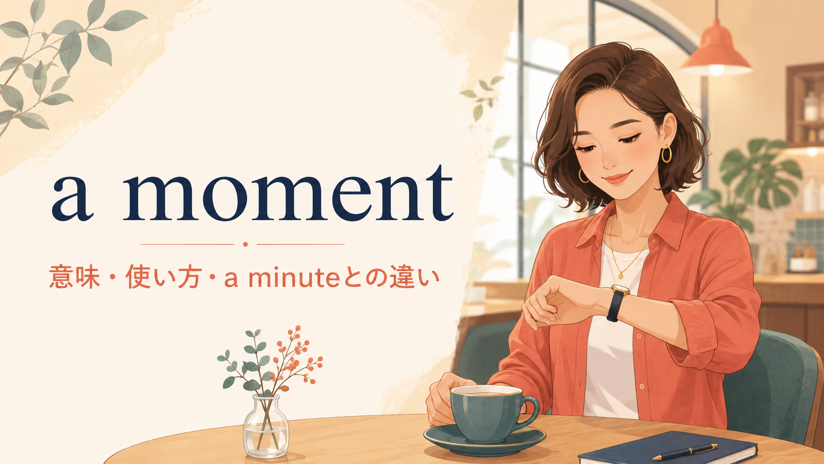a momentの意味は？Wait a moment・for・inの使い方とa minuteとの違い