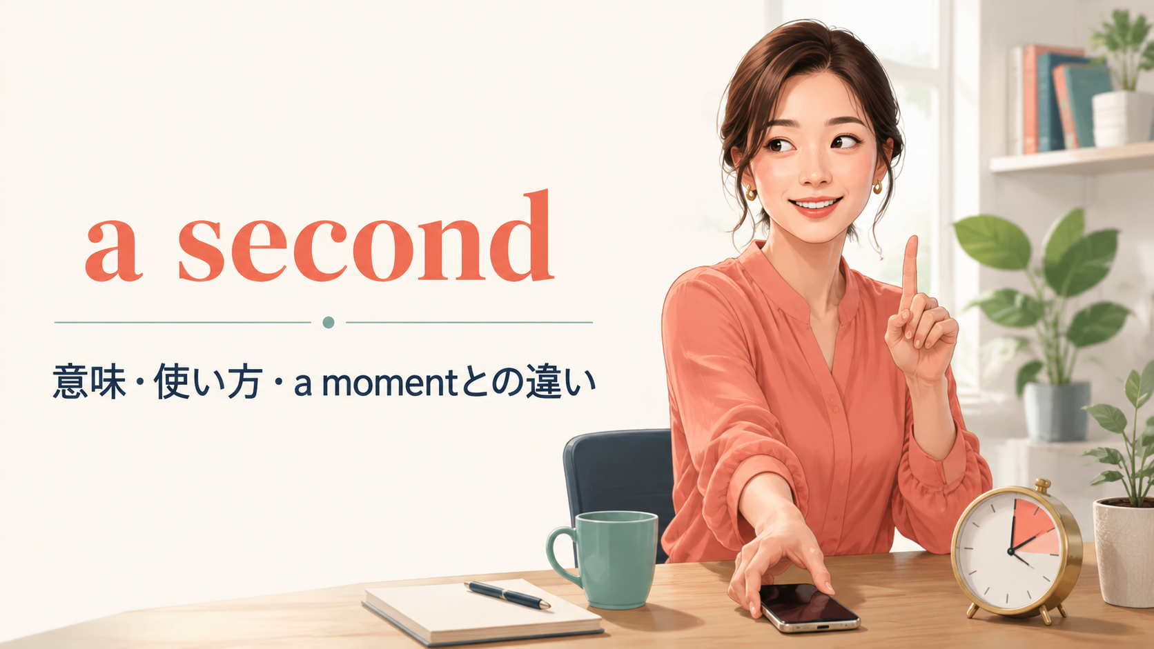 a secondの意味は？Just・Wait・for・inの使い方とa momentとの違い