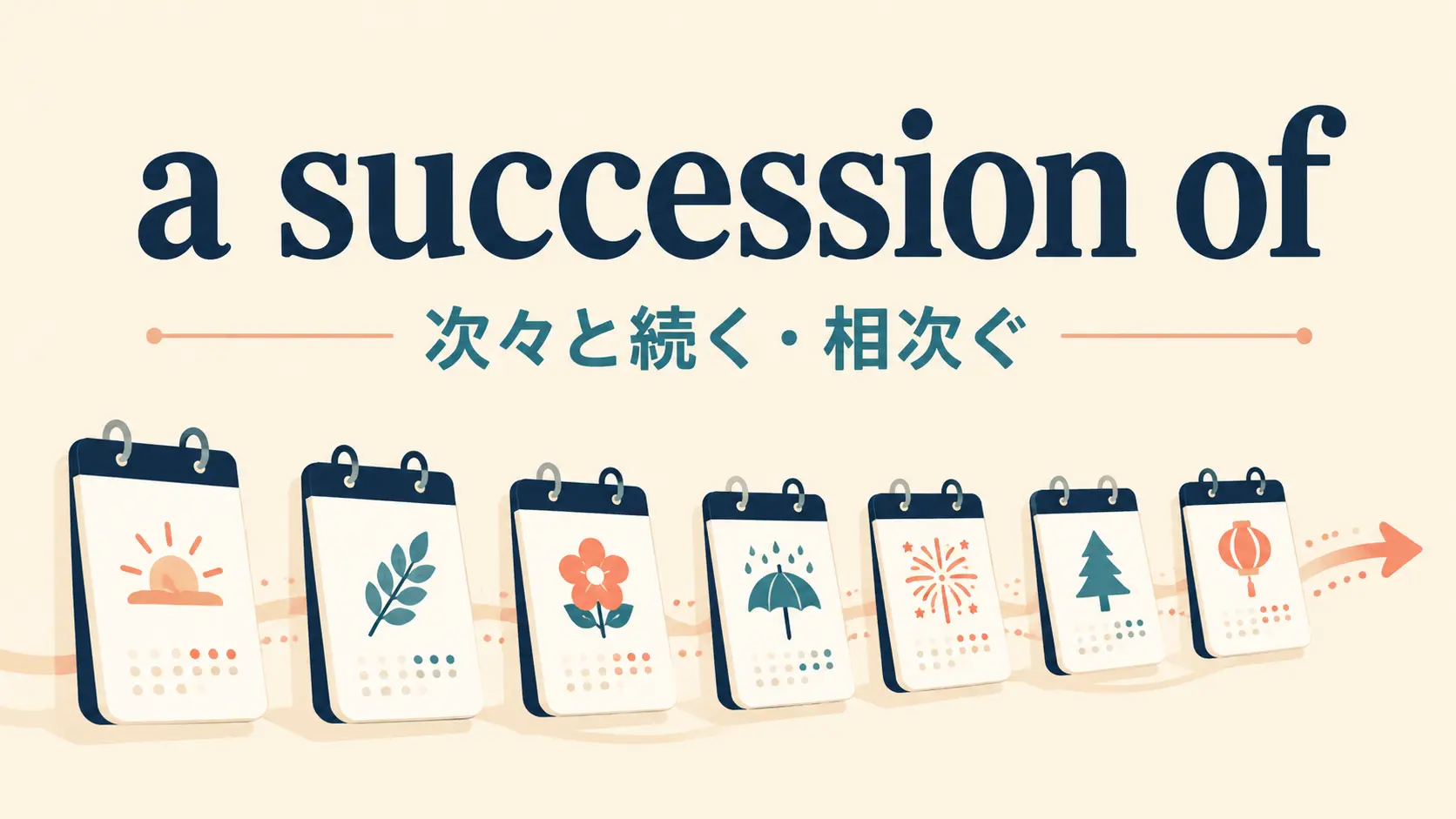 a succession ofの意味は？a series ofとの違いと使い方・例文