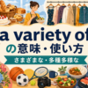 a variety ofの意味と使い方を示すアイキャッチ画像