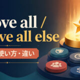 above allとabove all elseの意味・使い方・違いを解説するアイキャッチ画像