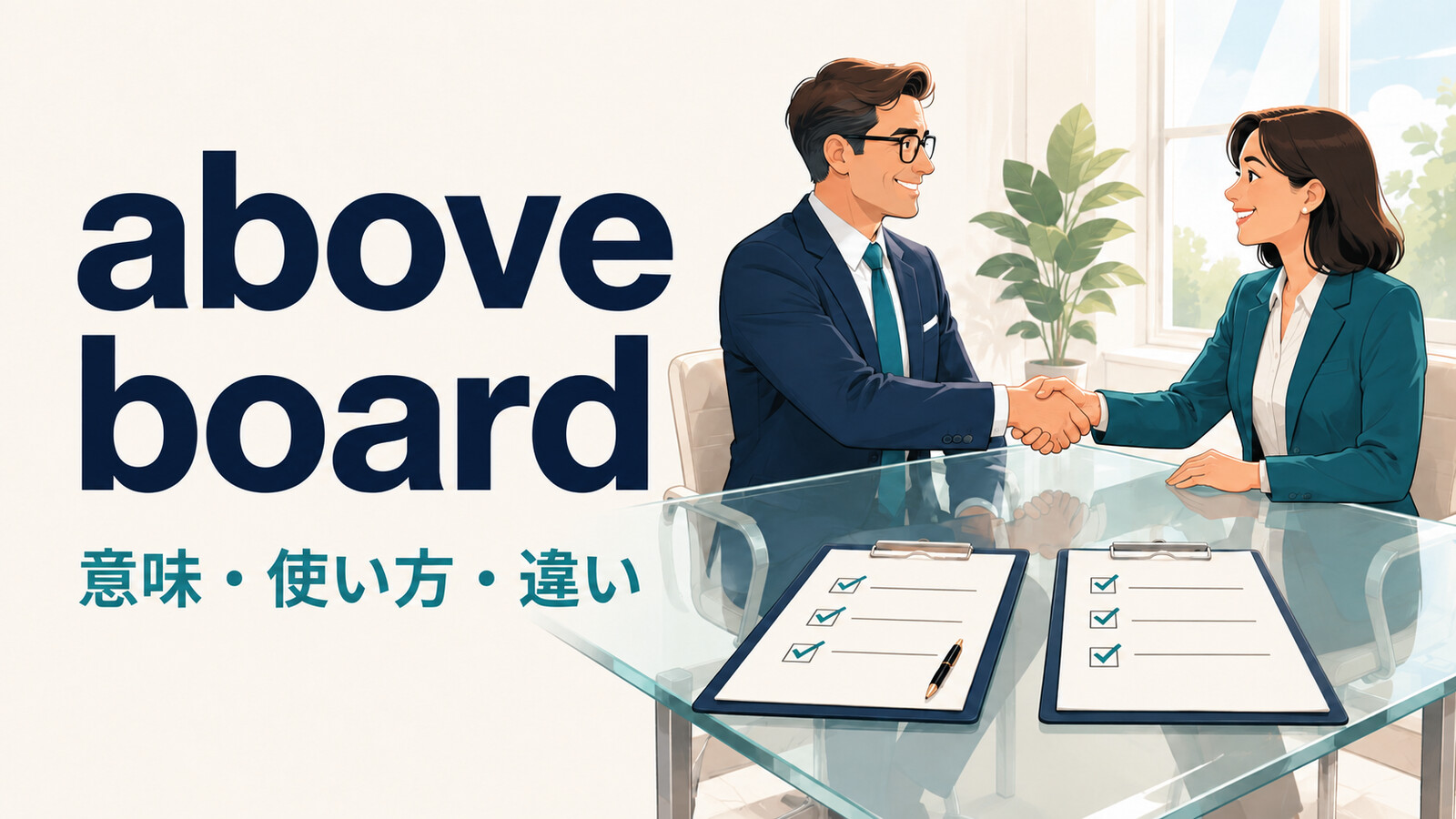 above boardの意味・使い方・類似表現との違いを解説するアイキャッチ画像
