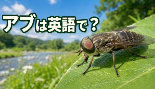 アブは英語で？horsefly・gadflyの違いと「刺された」の言い方