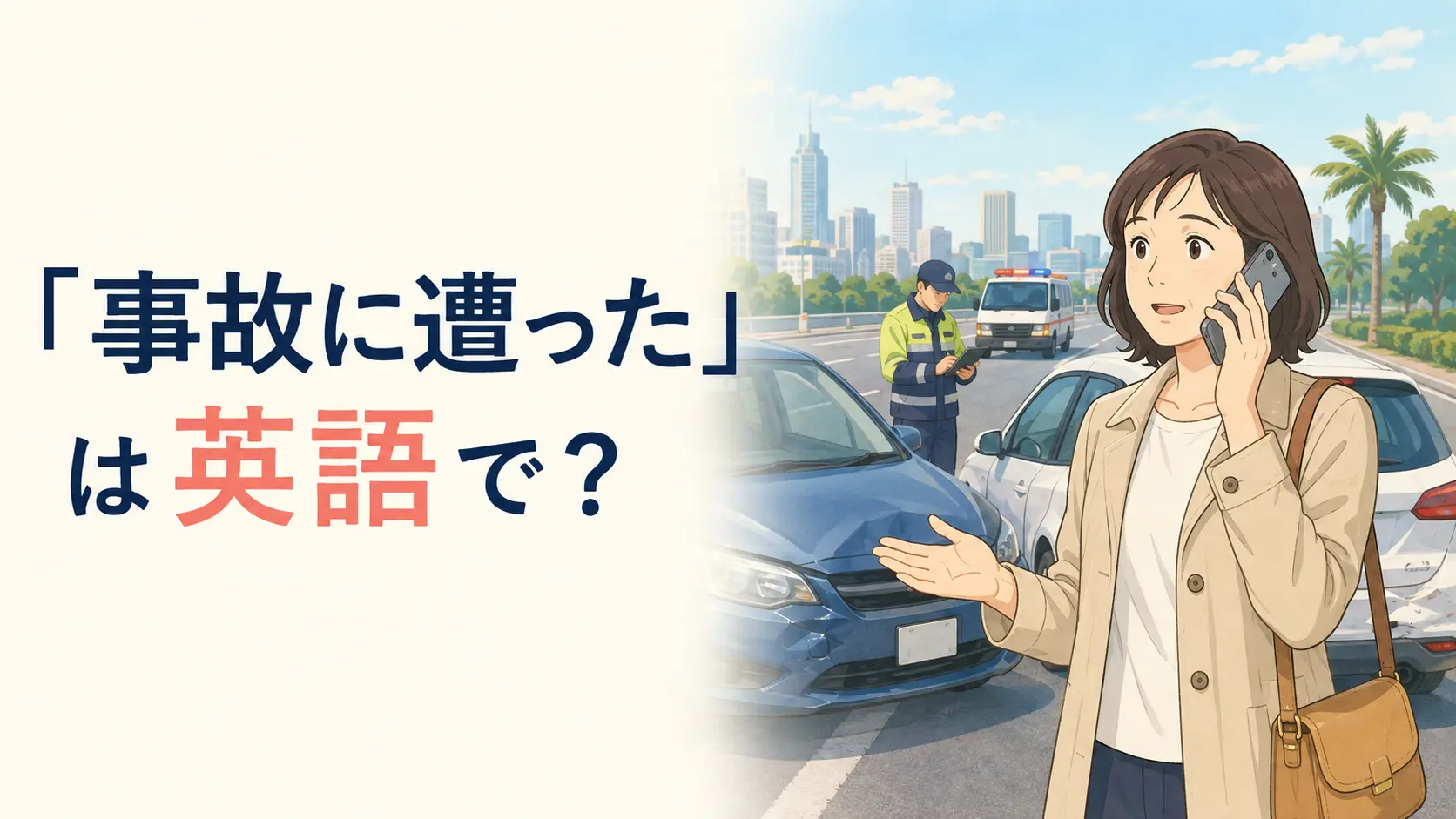 「事故に遭った」は英語で？accident・crash・be involved inの違い