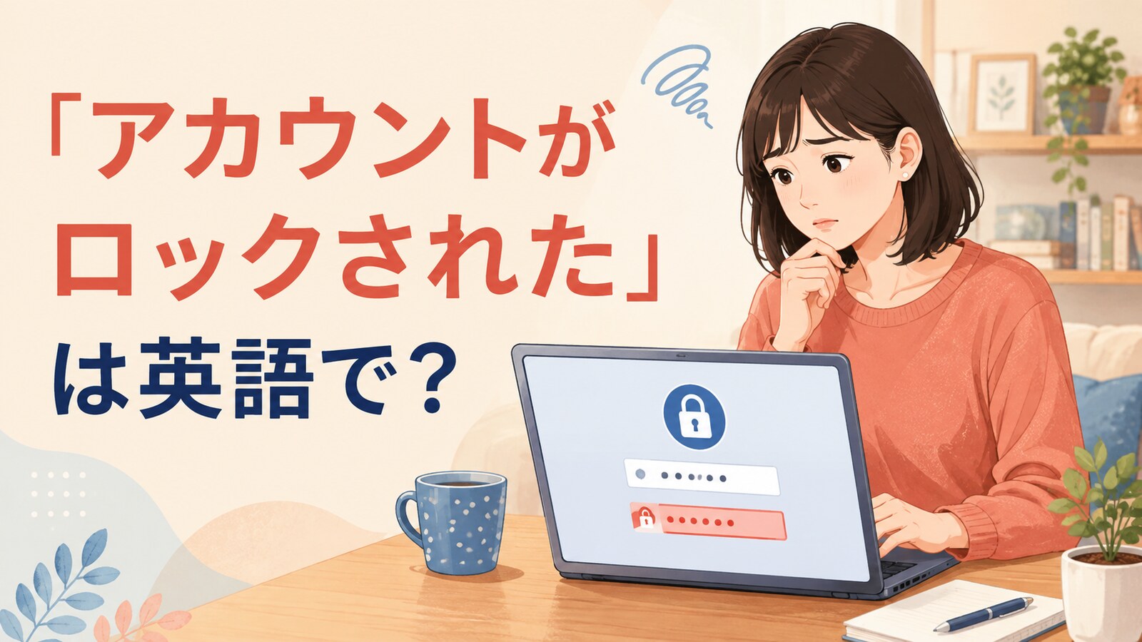 「アカウントがロックされた」は英語で？locked・locked outの違い
