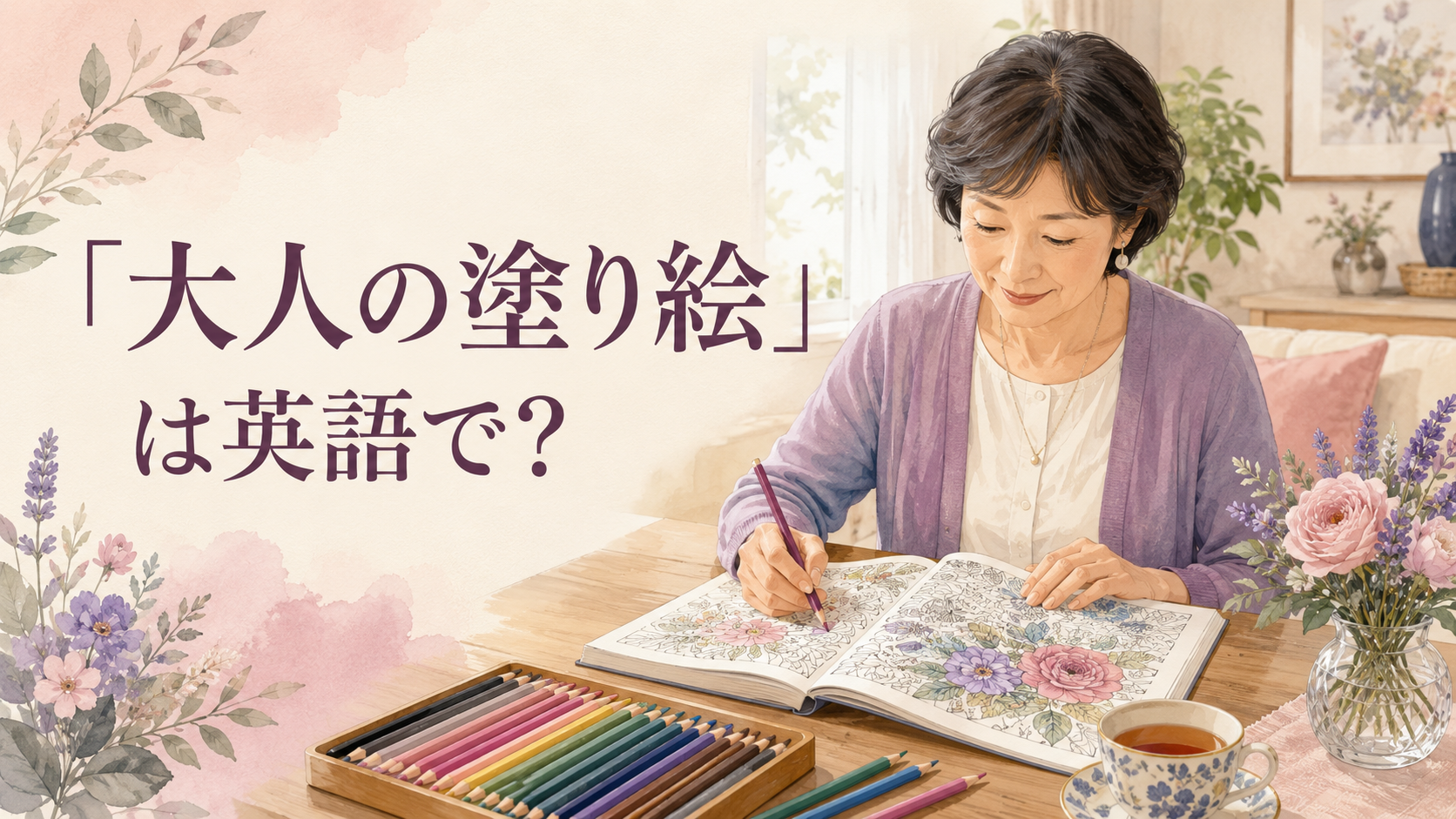 「大人の塗り絵」は英語で？adult coloring・coloring book・colouringの違い