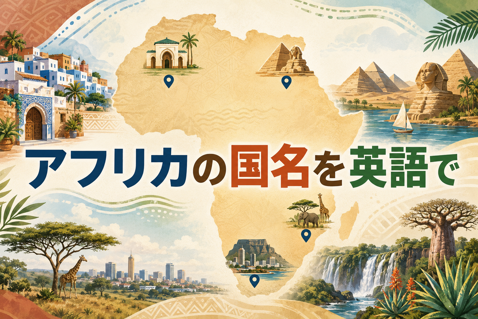 アフリカの国名を英語で｜国籍・言語・首都を一覧で比較
