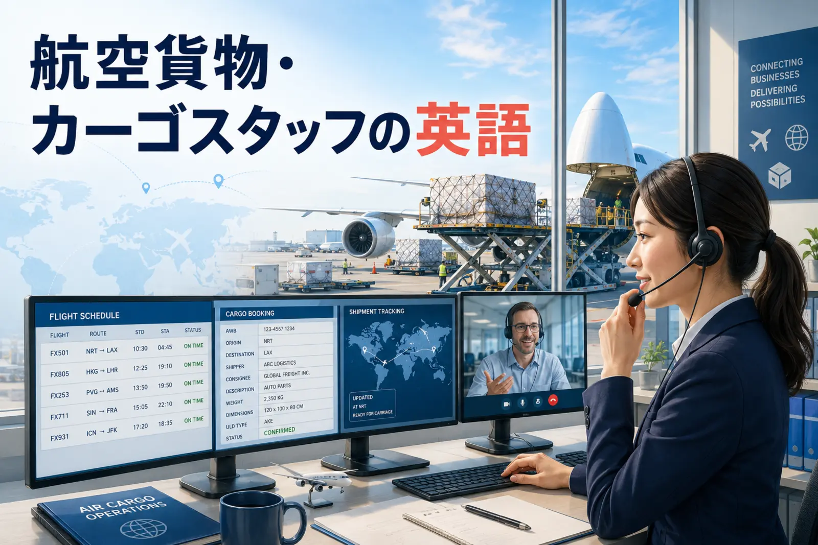 航空貨物・カーゴスタッフが使う英語｜予約・受託・搭載変更のフレーズ